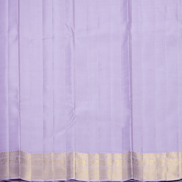 Hayagrivas Handloom Beige Kanjivaram Silk Saree with Lilac Border KBF715G2-2