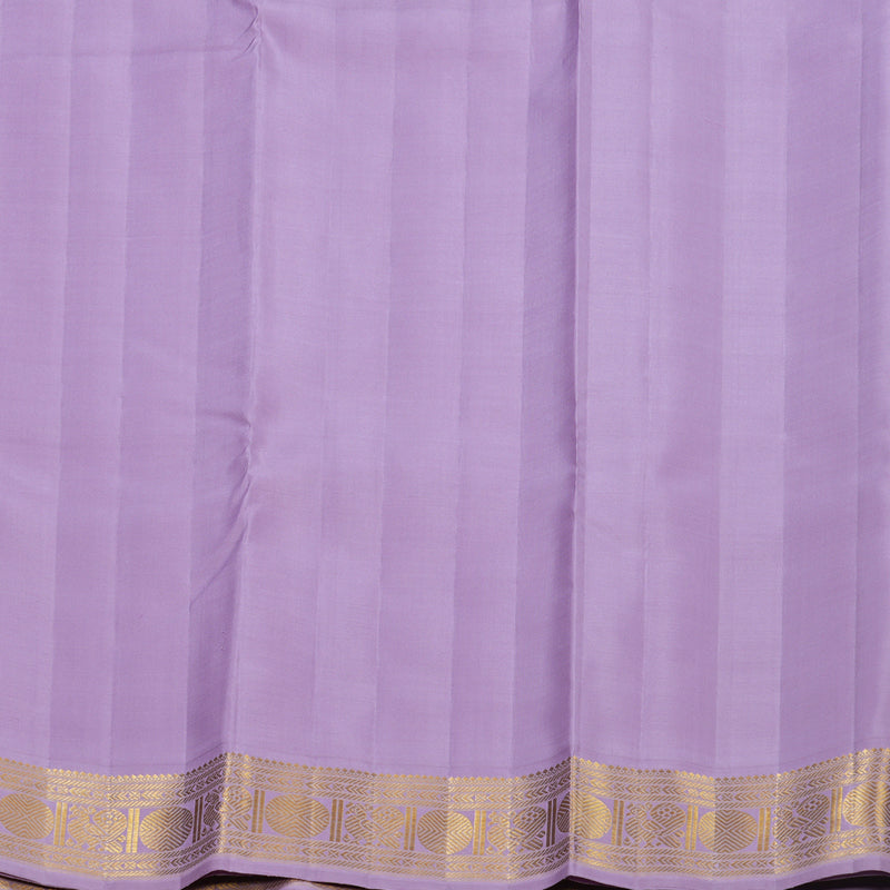 Hayagrivas Handloom Tomato Red Kanjivaram Silk Saree with Lilac Border KBF715G3-1