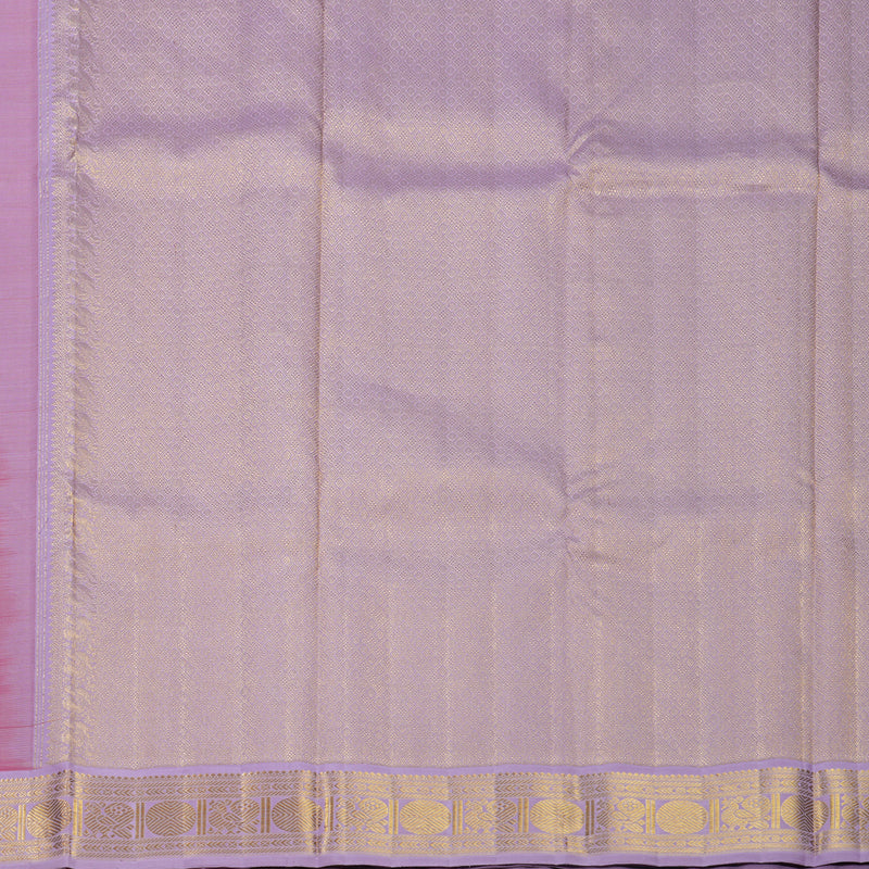 Hayagrivas Handloom Tomato Red Kanjivaram Silk Saree with Lilac Border KBF715G3-1