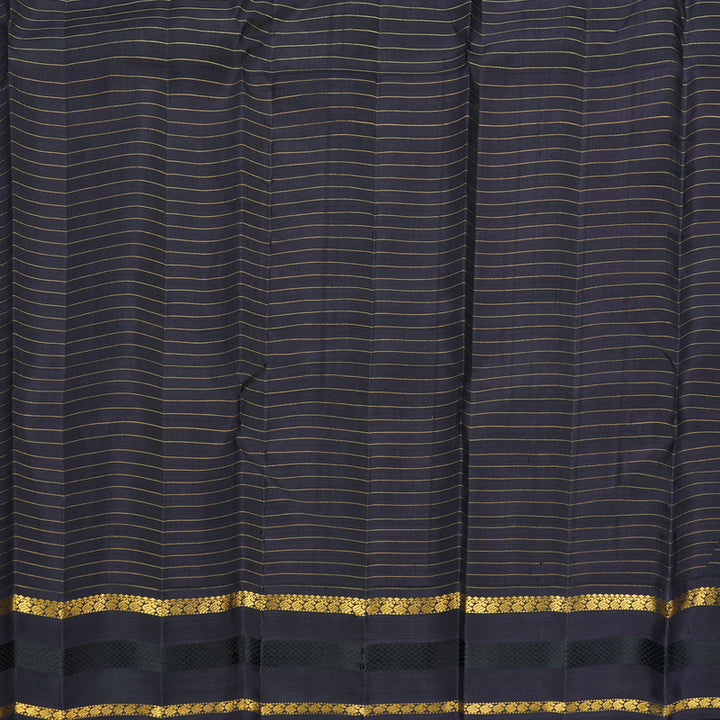 Hayagrivas Handloom Multicolour Checks Kanjivaram Silk Saree with Deep Jamun Border KBF720G3-1
