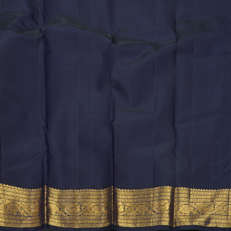 Hayagrivas Handloom Red Kanjivaram Silk Saree with Karum Neelam Border KBF722G3-1