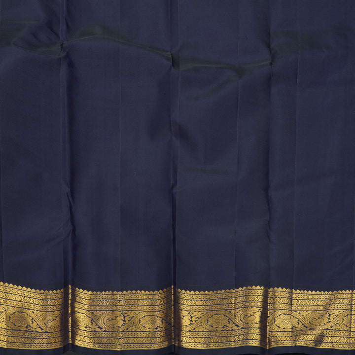 Hayagrivas Handloom Red Kanjivaram Silk Saree with Karum Neelam Border KBF722G3-1