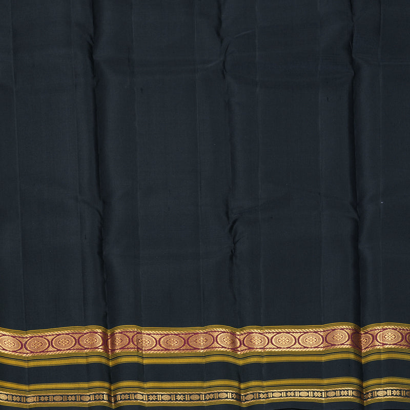 Hayagrivas Handloom Black &amp; White (Zasa Zasa Kattam) Kanjivaram Silk Saree KBF723G1-1