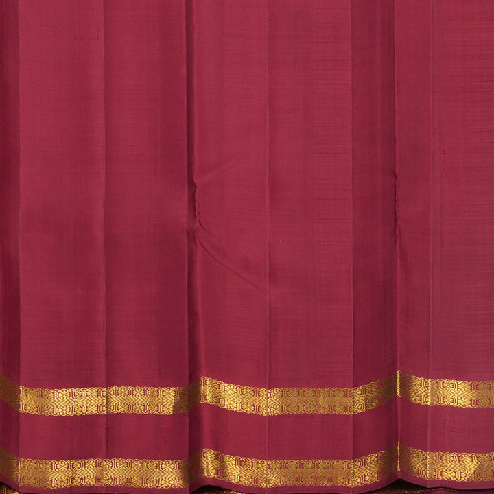 Hayagrivas Handloom Mambazham Orange Kanjivaram Silk Saree with Maroon Border KBF724G1-1