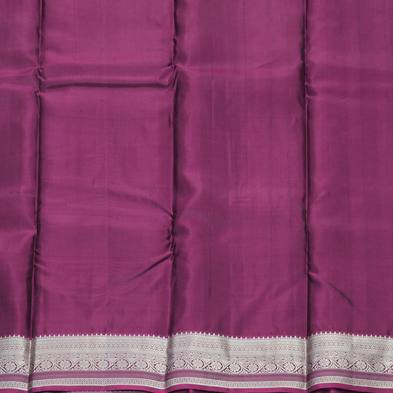Hayagrivas Handloom Black Kanjivaram Silk Saree with Vadamalli Border KBF725G33-5