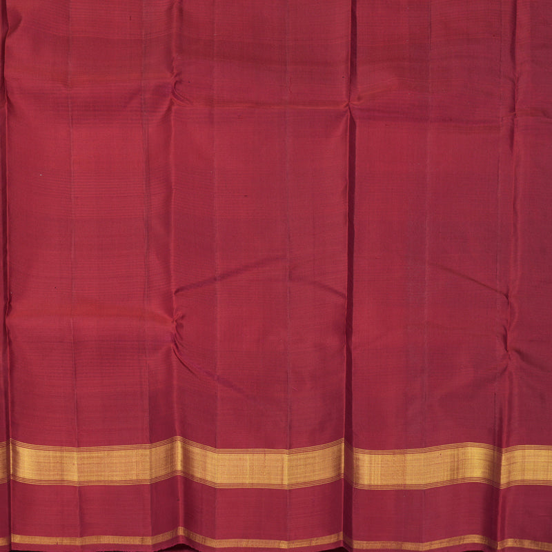 Hayagrivas Handloom Black &amp; White Checks Kanjivaram Silk Saree with Maroon Border KBF729G3-2