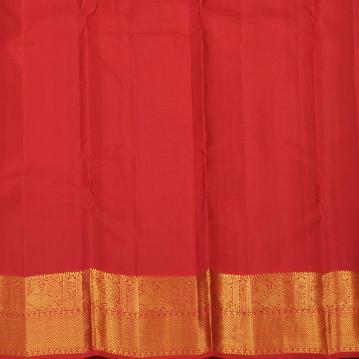Hayagrivas Handloom Onion Pink Kanjivaram Silk Saree with Red Border KBF72D2-1