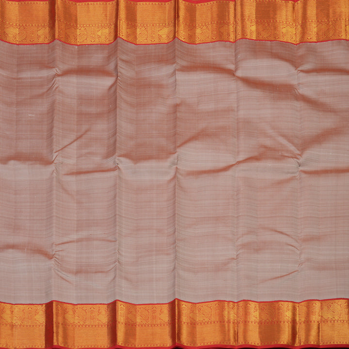 Hayagrivas Handloom Onion Pink Kanjivaram Silk Saree with Red Border KBF72D2-1