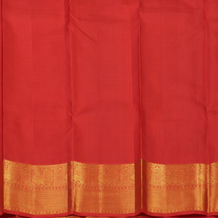Hayagrivas Handloom Onion Pink Kanjivaram Silk Saree with Red Border KBF72D4-1