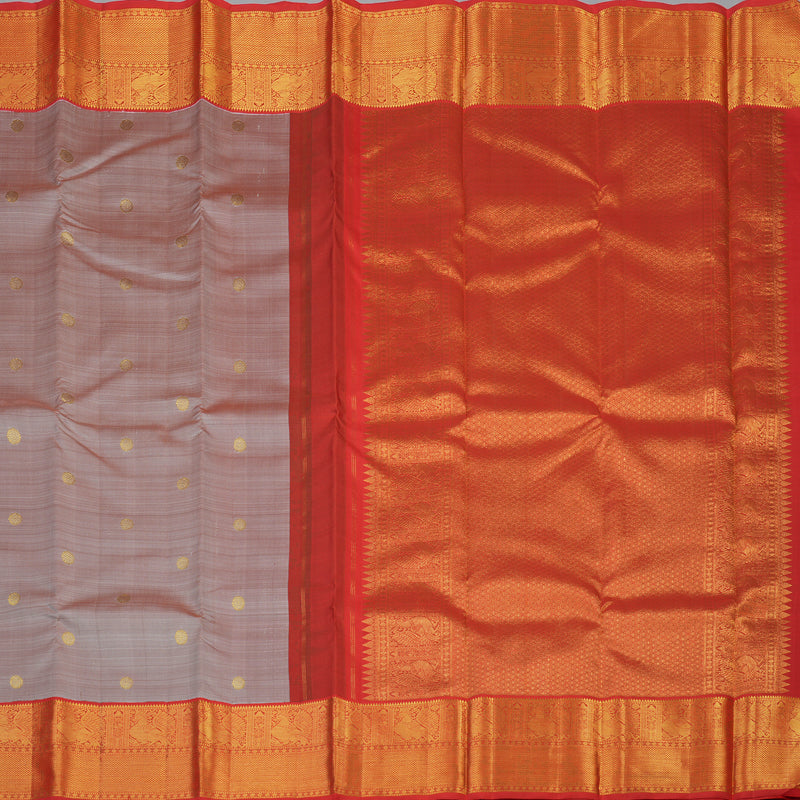 Hayagrivas Handloom Onion Pink Kanjivaram Silk Saree with Red Border KBF72D4-1