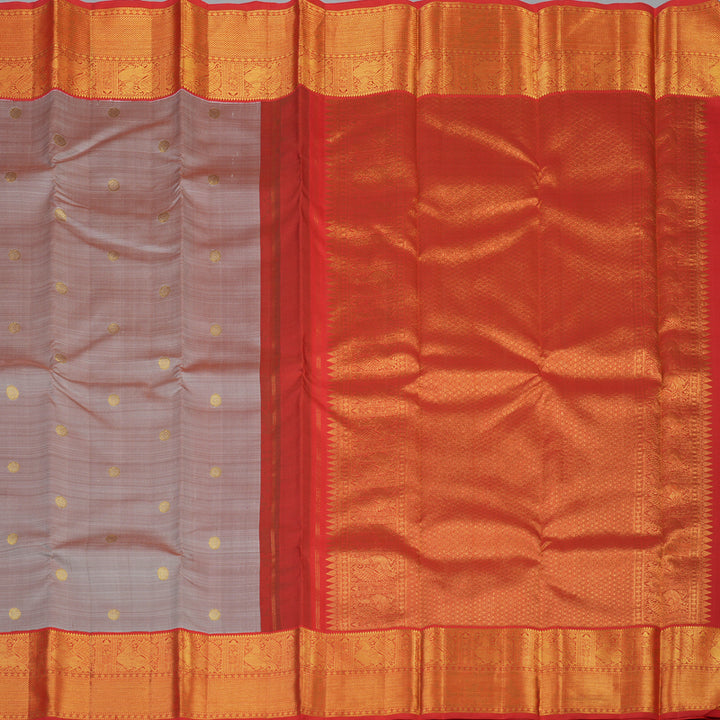 Hayagrivas Handloom Onion Pink Kanjivaram Silk Saree with Red Border KBF72D4-1