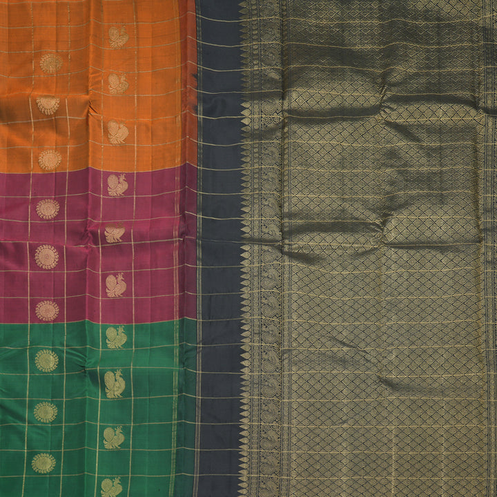 Hayagrivas Handloom Mubhagam Kanjivaram Silk Saree KBF732G1-1