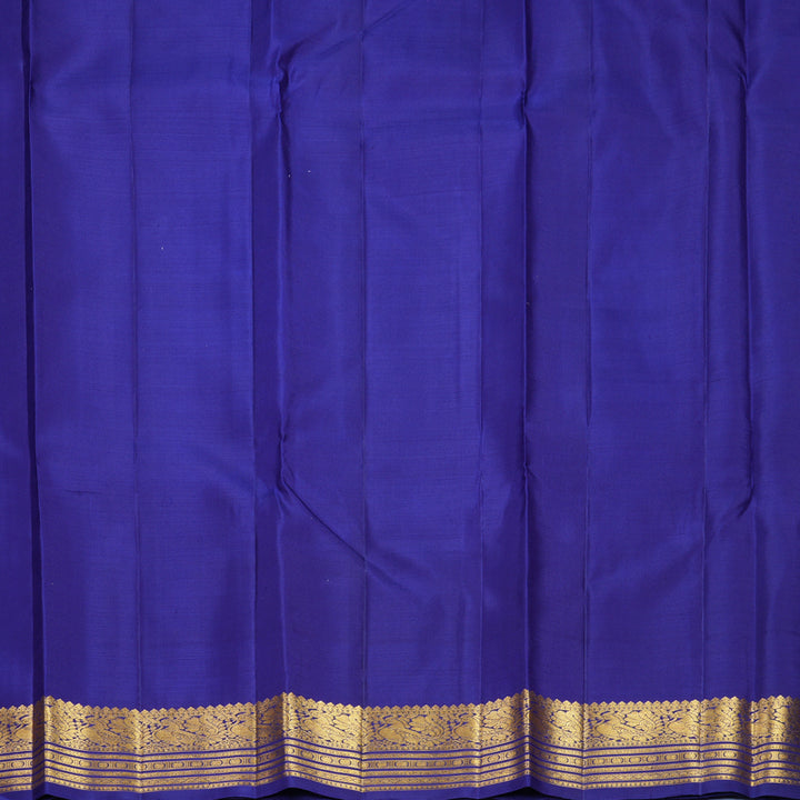Hayagrivas Handloom Dark Blue Kanjivaram Silk Saree KBF734G3-1