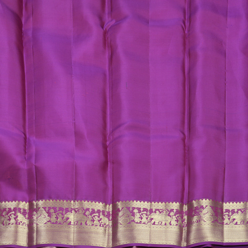 Hayagrivas Handloom Purple Kanjivaram Silk Saree KBF735G1-3