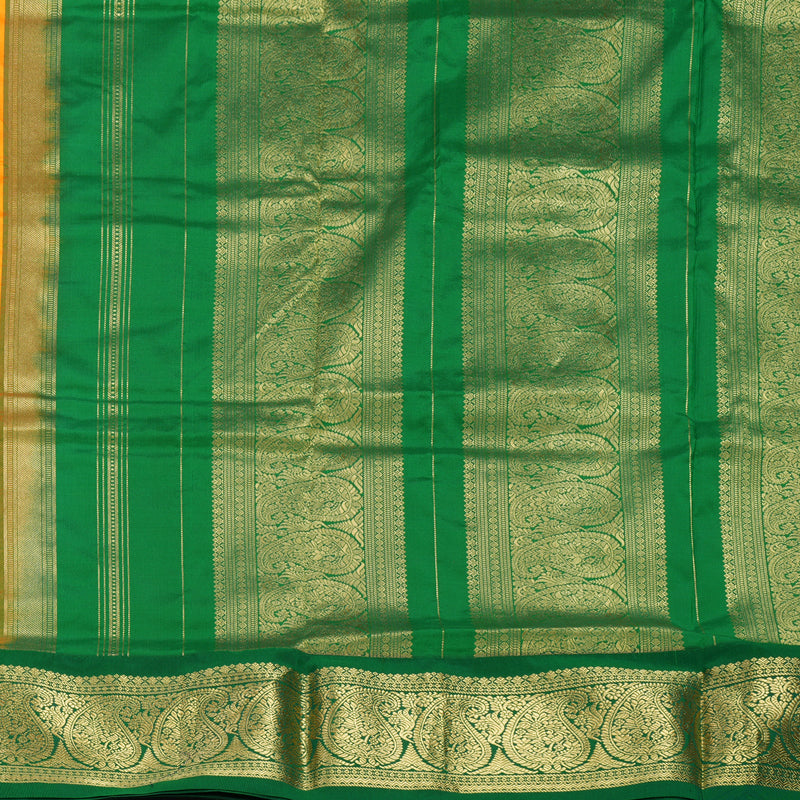 Hayagrivas Handloom Mambazham Yellow Ten Yards Silk Saree KBF736G1-3