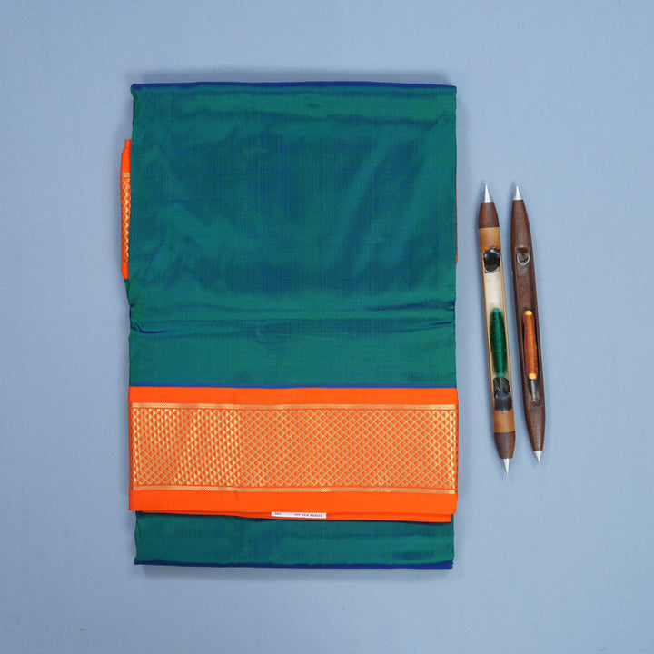 Hayagrivas Handloom Mayilkazhuthu Ten Yards Silk Saree KBF736G3-5