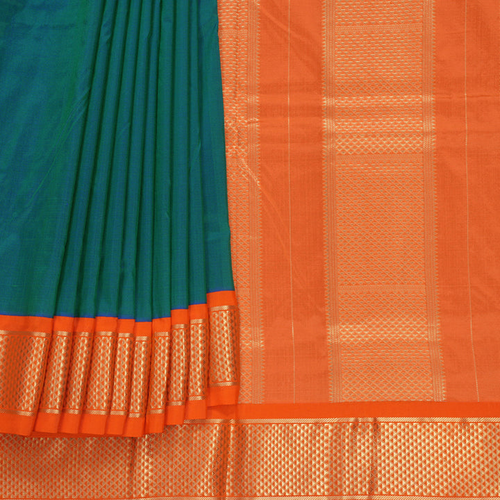 Hayagrivas Handloom Mayilkazhuthu Ten Yards Silk Saree KBF736G3-5