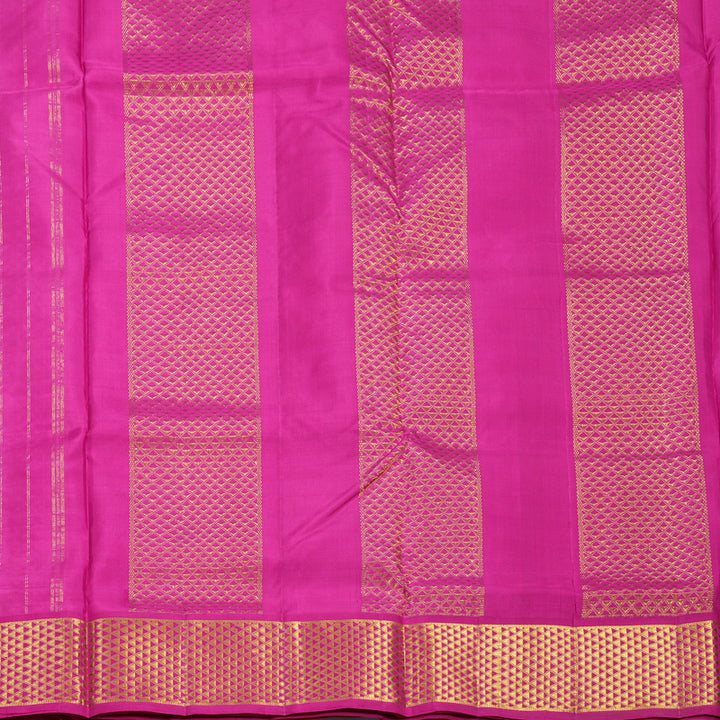 Hayagrivas Handloom Powder Green Ten Yards Silk Saree KBF739G11-1