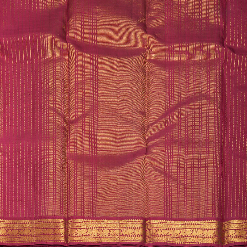 Hayagrivas Handloom Elephant Grey Kanjivaram Silk Saree with Maroon Border KBF739G2-5