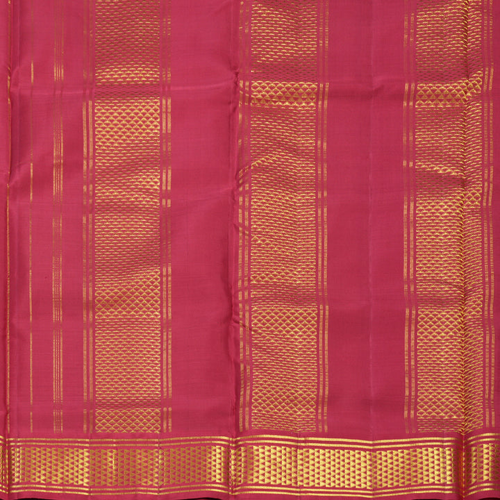 Hayagrivas Handloom Parrot Green Ten Yards Silk Saree KBF739G5-1