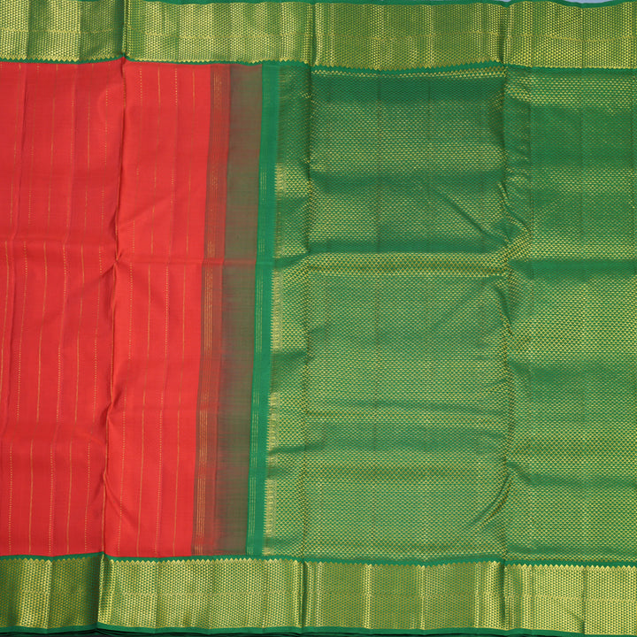 Hayagrivas Handloom Red Ten Yards Silk Saree KBF739G7-1