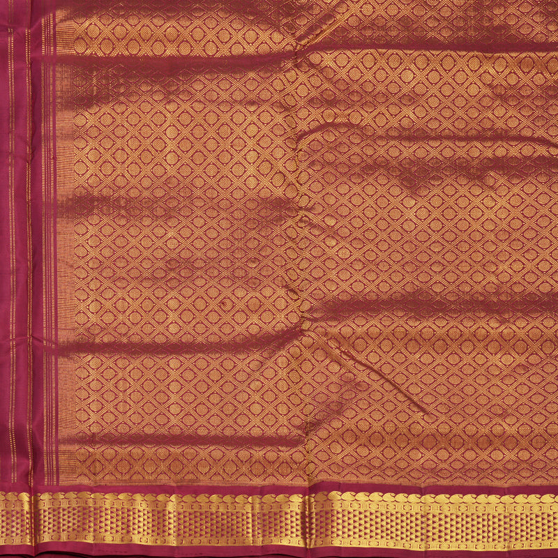 Hayagrivas Handloom Mayilkazhuthu Ten Yards Silk Saree KBF739G8-1
