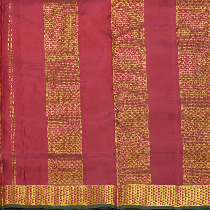 Hayagrivas Handloom Maroon Ten Yards Silk Saree KBF739G9-1