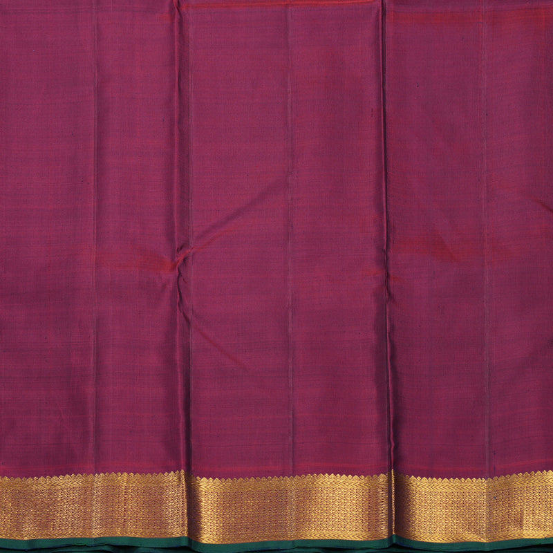 Hayagrivas Handloom Navy Blue Kanjivaram Silk Saree with Wine Maroon Border KBF743H9-1