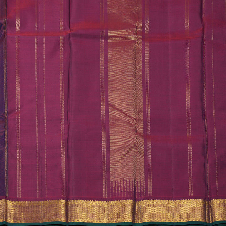 Hayagrivas Handloom Navy Blue Kanjivaram Silk Saree with Wine Maroon Border KBF743H9-1
