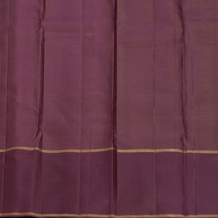 Hayagrivas Handloom Rosewood Pink Kanjivaram Silk Saree with Plum Purple Border KBF744H2-2