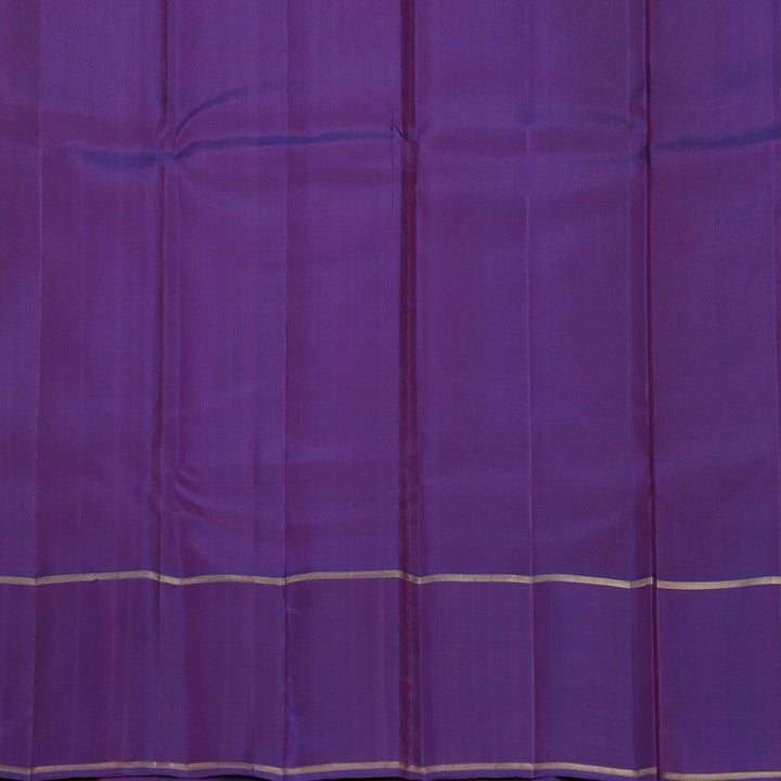 Hayagrivas Handloom Magenta Kanjivaram Silk Saree with Purple Border KBF744H3-2