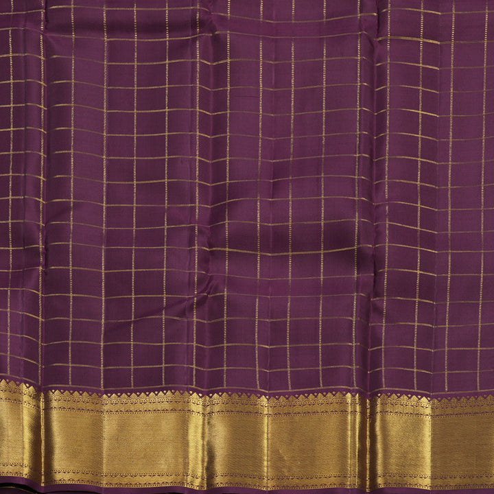 Hayagrivas Handloom Rust Orange Kanjivaram Silk Saree with Burgundy Border KBF744H5-6