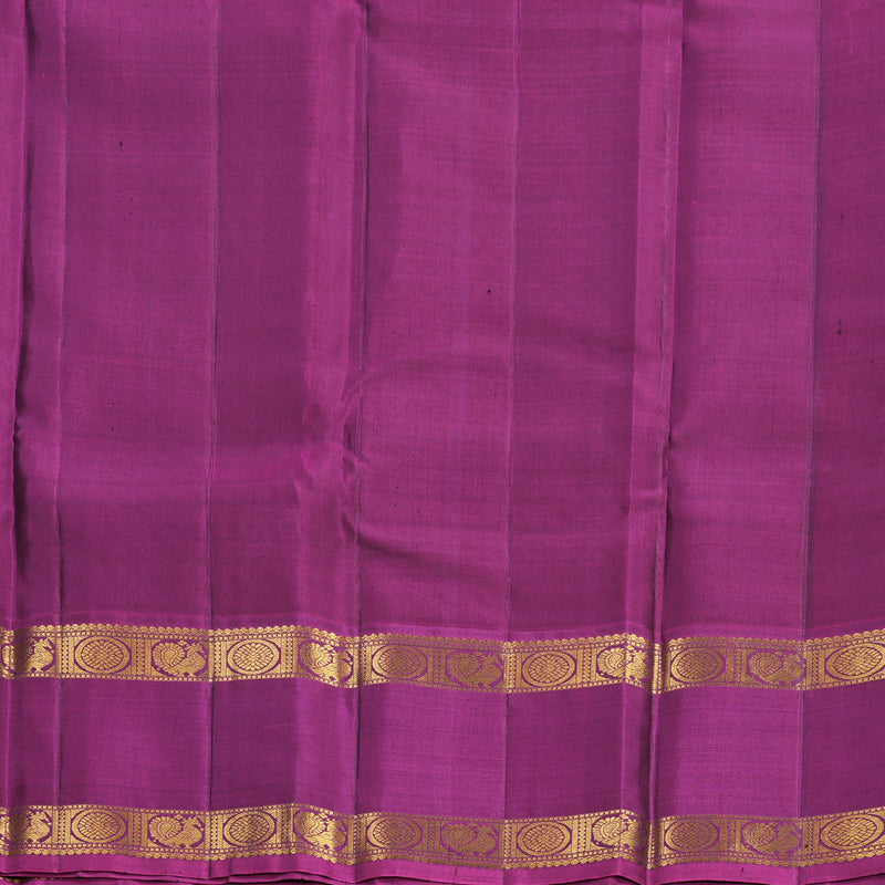 Hayagrivas Handloom Bottle Green Kanjivaram Silk Saree with Purple Border KBF744H5-7