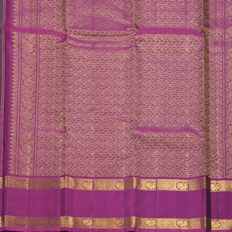 Hayagrivas Handloom Bottle Green Kanjivaram Silk Saree with Purple Border KBF744H5-7