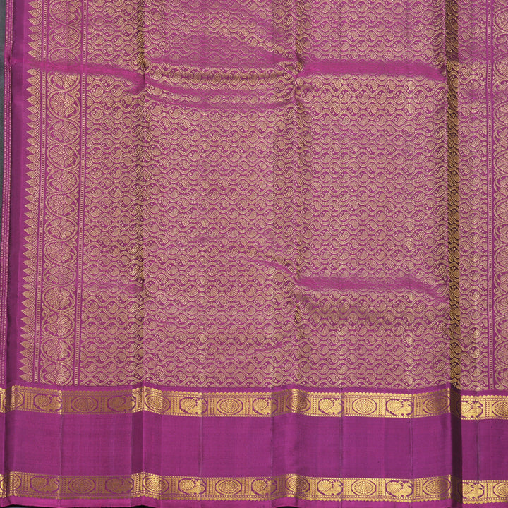 Hayagrivas Handloom Bottle Green Kanjivaram Silk Saree with Purple Border KBF744H5-7