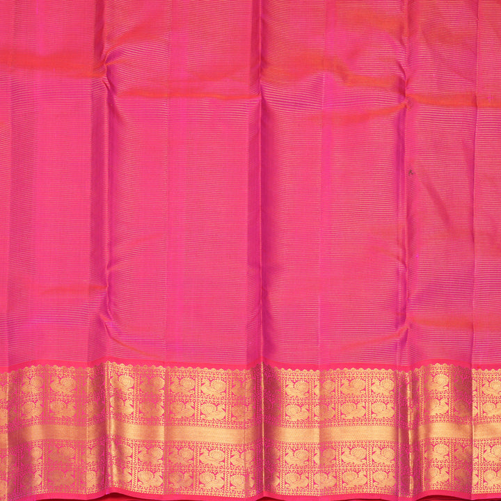 Hayagrivas Handloom Mayilkazhuthu Kanjivaram Silk Saree with Pink Border KBF744H9-2