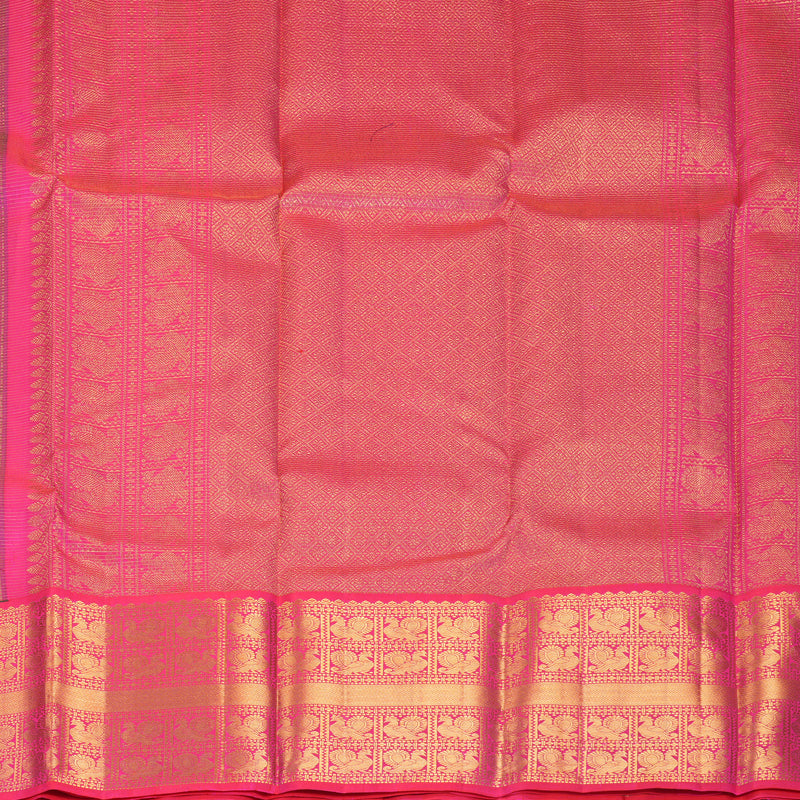 Hayagrivas Handloom Mayilkazhuthu Kanjivaram Silk Saree with Pink Border KBF744H9-2