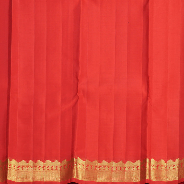 Hayagrivas Handloom Bottle Green Kanjivaram Silk Saree with Red Border KBF745H1-1