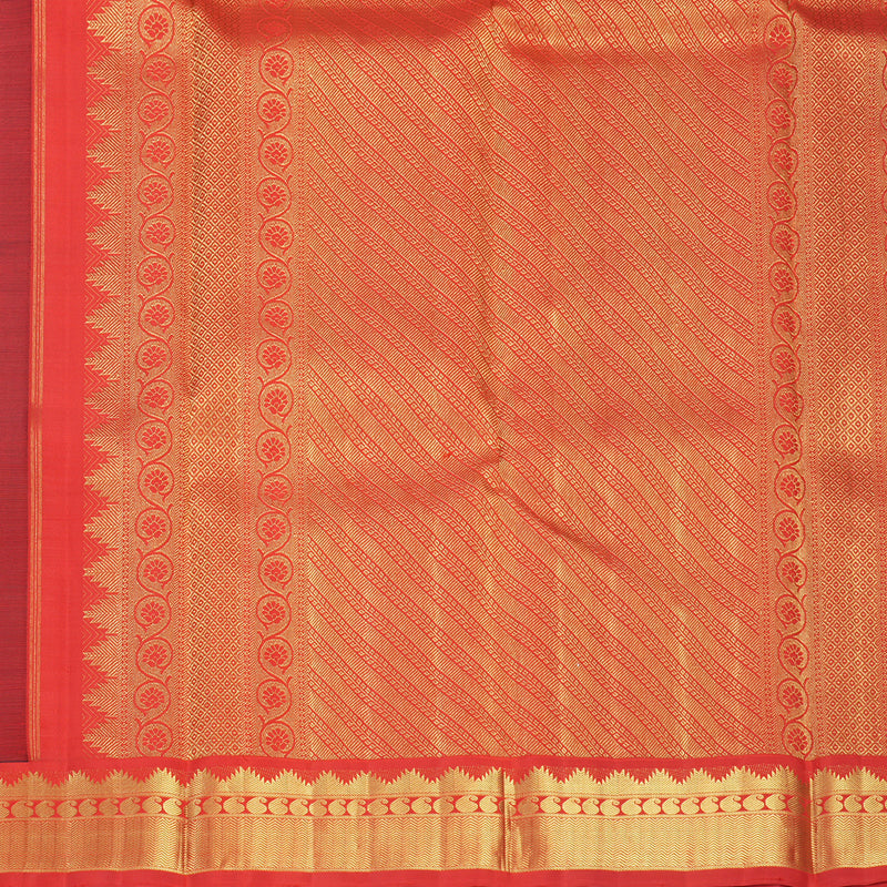 Hayagrivas Handloom Bottle Green Kanjivaram Silk Saree with Red Border KBF745H1-1