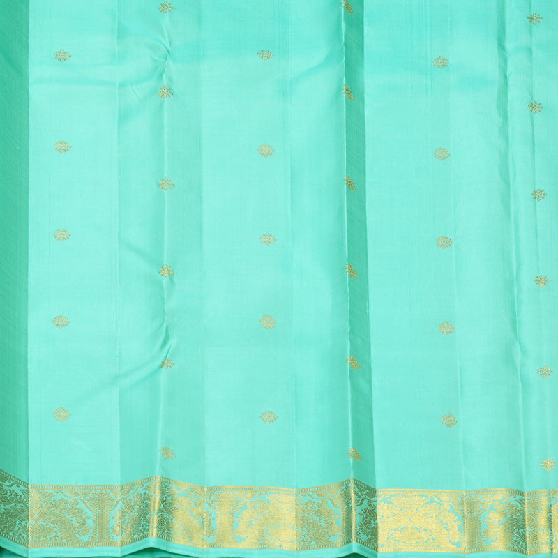 Hayagrivas Handloom Mint Green Kanjivaram Silk Saree KBF746H2-1