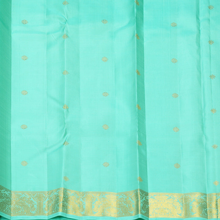Hayagrivas Handloom Mint Green Kanjivaram Silk Saree KBF746H2-1