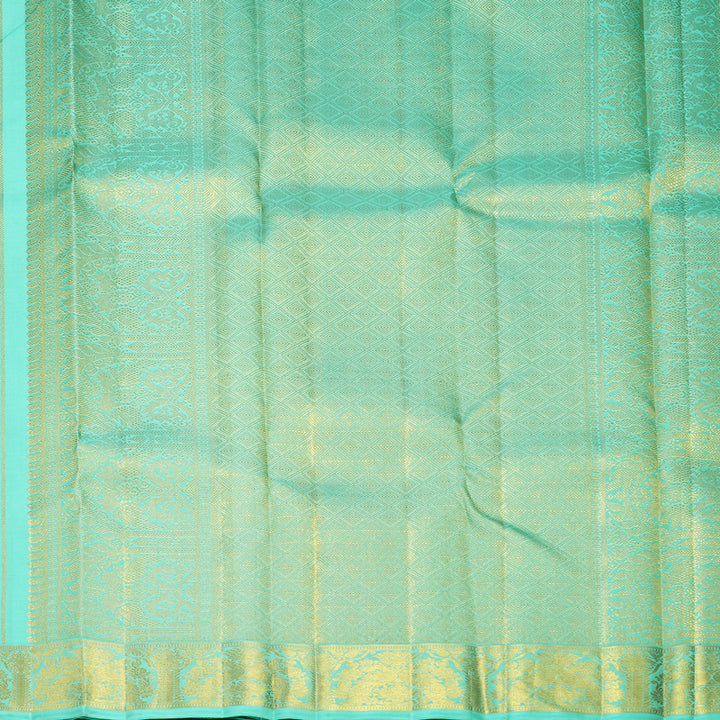 Hayagrivas Handloom Mint Green Kanjivaram Silk Saree KBF746H2-1