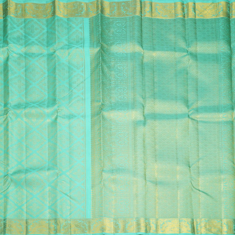 Hayagrivas Handloom Mint Green Kanjivaram Silk Saree KBF746H2-1