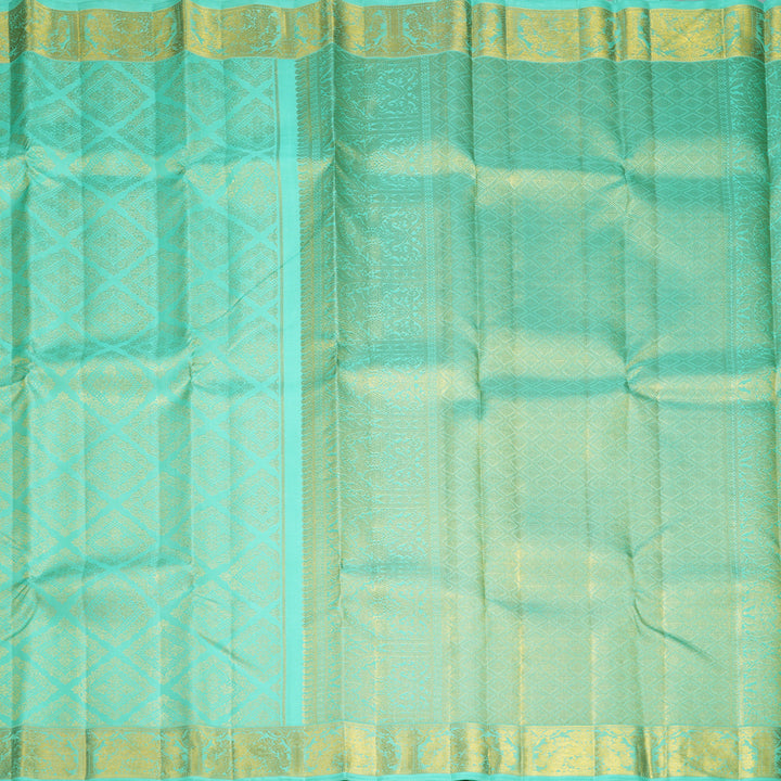 Hayagrivas Handloom Mint Green Kanjivaram Silk Saree KBF746H2-1