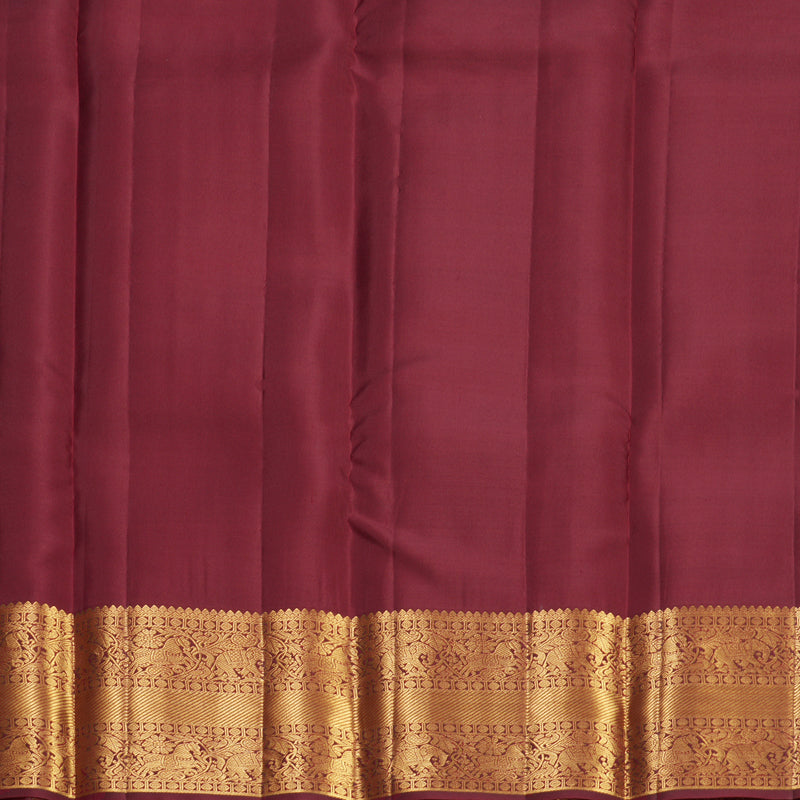 Hayagrivas Handloom Maroon Kanjivaram Silk Saree KBF749H1-10