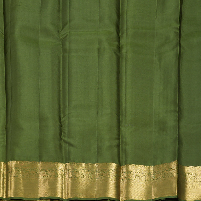 Hayagrivas Handloom Mehandi Green Kanjivaram Silk Saree KBF749H1-2