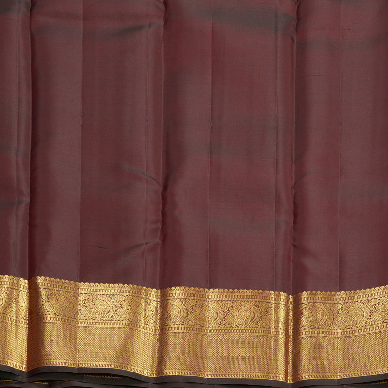 Hayagrivas Handloom Brown Kanjivaram Silk Saree KBF749H1-3