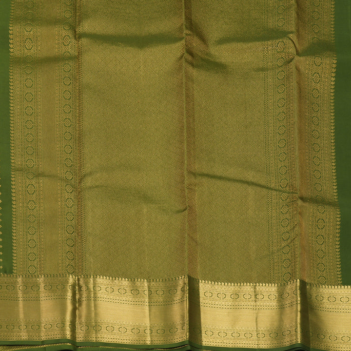 Hayagrivas Handloom Mehandi Green Kanjivaram Silk Saree KBF749H1-7