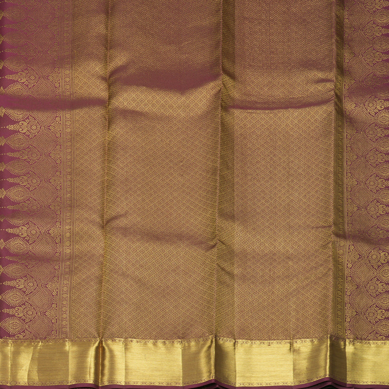 Hayagrivas Handloom Plum Purple Kanjivaram Silk Saree KBF749H2-2
