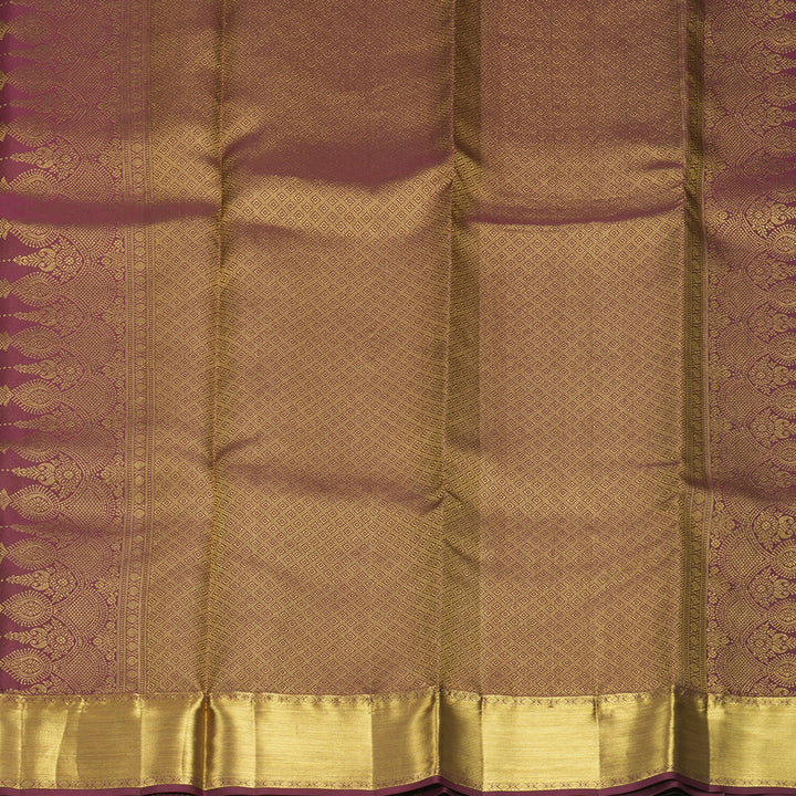Hayagrivas Handloom Plum Purple Kanjivaram Silk Saree KBF749H2-2